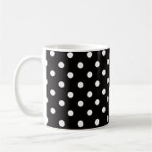 Schwarz-weißes Punkte-Muster Kaffeetasse (Links)