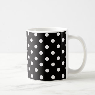Schwarz-weißes Punkte-Muster Kaffeetasse