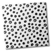 Schwarz-weißes Punktmuster Fliese