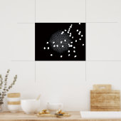 Schwarz-weißes Puzzleposter mit Bruch Poster (Küche)
