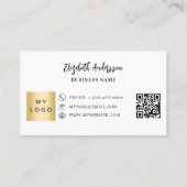 Schwarz-weißes QL-Logo Treuekarte (Rückseite)