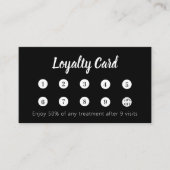 Schwarz-weißes QS-Firmenlogo Treuekarte (Vorderseite)