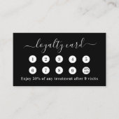 Schwarz-weißes QS-Geschäftslogo Treuekarte (Vorderseite)