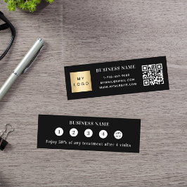 Schwarz-weißes QS-Geschäftslogo Treuekarte