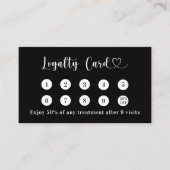 Schwarz-weißes QS-Geschäftslogo Treuekarte (Vorderseite)