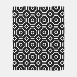 Schwarz-weißes Quadrat, optisches Illusionsmuster Fleecedecke