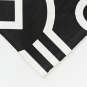 Schwarz-weißes Quadrat, optisches Illusionsmuster Fleecedecke (Ecke)