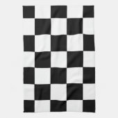 Schwarz-weißes Quadratschach der Küchentuch (Vertikal)