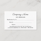 Schwarz-weißes Rechteck-Rahmengiften Rabattkarte (Rückseite)