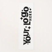 Schwarz-weißes Retro-Logo für kundenspezifische We Yogamatte (Vorderseite)