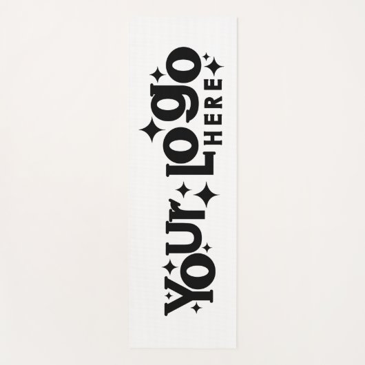 Schwarz-weißes Retro-Logo für kundenspezifische We Yogamatte (Vorderseite)