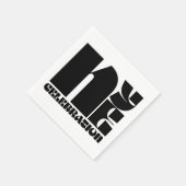 Schwarz-weißes Retro-Typografie-Silvesterfest-Part Serviette (Ecke)