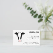 Schwarz-weißes Rindfleisch oder Milchbauernhof Visitenkarte (Stehend Vorderseite)