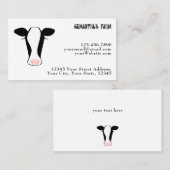 Schwarz-weißes Rindfleisch oder Milchbauernhof Visitenkarte (Vorne/Hinten)