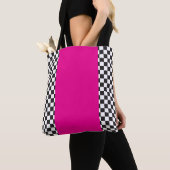 Schwarz-weißes Rosa Tasche (Von Nahem)