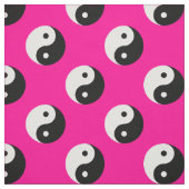 Schwarz-weißes rosa Yang Stoff (Muster)