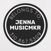 Schwarz-weißes rotes Auflaufschild / wasserdicht Etiketten (Design 1)