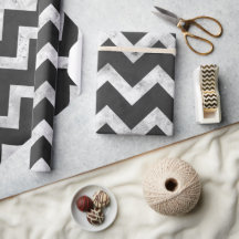Schwarz-weißes Rustikal-Chevron-Muster