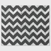 Schwarz-weißes Rustikal-Chevron-Muster Geschenkpapier (Flach)