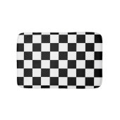 Schwarz-weißes Schachbrett Badematte (Vorderseite)