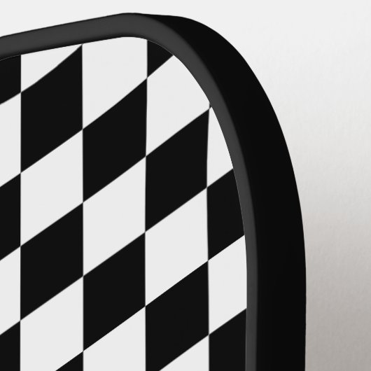 Schwarz-weißes Schachbrett Muster Pickleball Padde Pickleball Schläger (Linke Seite)