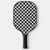 Schwarz-weißes Schachbrett Muster Pickleball Padde