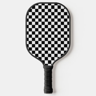 Schwarz-weißes Schachbrett Muster Pickleball Padde Schläger