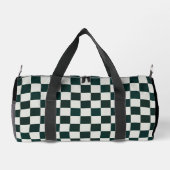 Schwarz-weißes Schachbrett Personalisierter Duffle Duffle Bag (Rückseite)