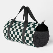Schwarz-weißes Schachbrett Personalisierter Duffle Duffle Bag (Rechte Ecke)
