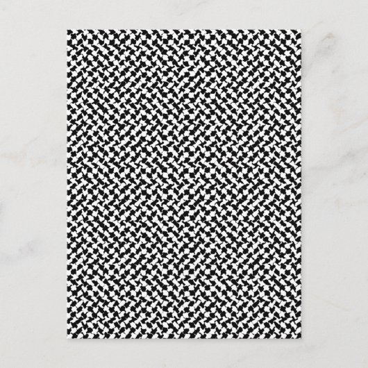 Schwarz-weißes Schachbrett Postkarte (Vorderseite)