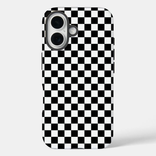 Schwarz-weißes Schachbrettmuster Case-Mate iPhone Hülle (Rückseite)
