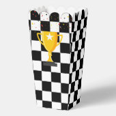 Schwarz-weißes Schachbrettmuster Geburtstag Geschenkschachtel (Rückseite)