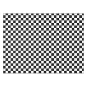 Schwarz-weißes Schachbrettmuster Tischdecke (Vorderseite (Horizontal))