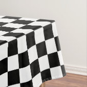Schwarz-weißes Schachbrettmuster Tischdecke (Beispiel)