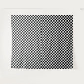 Schwarz-weißes Schachbrettmuster  Wandteppich (Vorderseite (Horizontal))