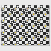 Schwarz-weißes Scheckpapier Geschenkpapier (Flach)