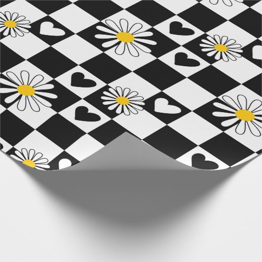 Schwarz-weißes Scheckpapier Geschenkpapier (Ecke)