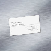 Schwarz-weißes Schlichtes Minimalistisch Magnetische Visitenkarte (Beispiel)