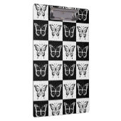 Schwarz-weißes Schmetterlingsdesign Klemmbrett (Rechts)