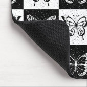 Schwarz-weißes Schmetterlingsdesign Mousepad (Ecke)