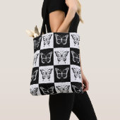 Schwarz-weißes Schmetterlingsdesign Tasche (Von Nahem)