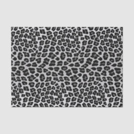 Schwarz-weißes Schneeleopardenmuster Seidenpapier