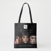 Schwarz-weißes Schriftfoto-Qr-Code-Wimpern Tasche (Vorderseite)