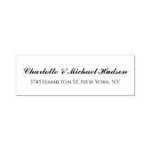 Schwarz-weißes Script Creative Trendy Elegante Fam Permastempel (Design)