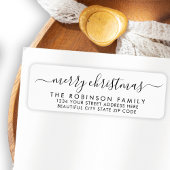 Schwarz-weißes Script-Rücksendeadresse