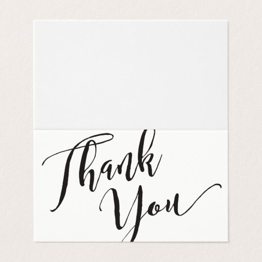 Schwarz-weißes Script Schriftart Kalligraphie Viel Visitenkarten (Außenseite Aufgefaltet)