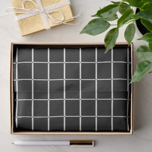 Schwarz-weißes Seilpapier Seidenpapier (Geschenk)