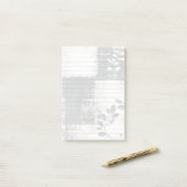 Schwarz-weißes Shabby-Chic-Botanik-3M Post-it Klebezettel (Auf Schreibtisch)