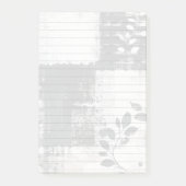 Schwarz-weißes Shabby-Chic-Botanik-3M Post-it Klebezettel (Vorderseite)