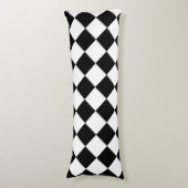 Schwarz-weißes Siebmuster Kissen (Vorderseite Vertikal)